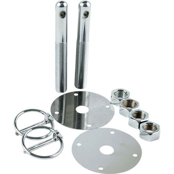 Allstar Performance ALL18512 Steel Hood Pin Kit with 0.19 in. Flip-Over Clips ALL18512 - main